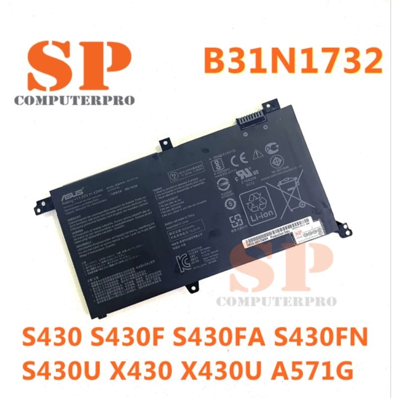 ASUS BATTERY แบตเตอรี่ของแท้ ASUS ViVobbok S430 S430F S430FA S430FN S430U X430  X430U A571G X571G X5