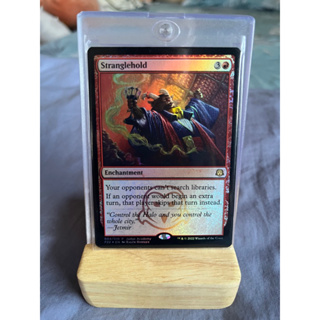 การ์ด MTG Stranglehold Foil Red EDH Magic the gathering รุ่น Judge Promo สภาพ Nm