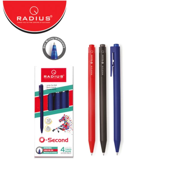 ปากกาเจล O-SECOND Radius ตัวน้ำหมึกจากเยอรมัน ขนาด 0.5mm.(ราคาต่อ 12 ด้าม)