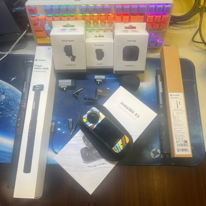 Insta360 X3 มือสอง มีประกันศูนย์เหลือ ของแต่งเพียบ