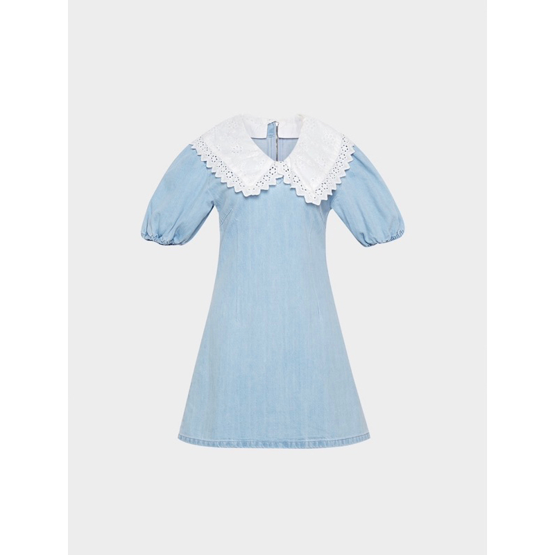 🏷️ pomelo  เดรสยีนส์แขนตุ๊กตา  Size :: xs 800 ฿ ส่งฟรี