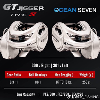 รอกจิ๊ก ทรงหยดน้ำ  Ocean7 GT Jigger Type S