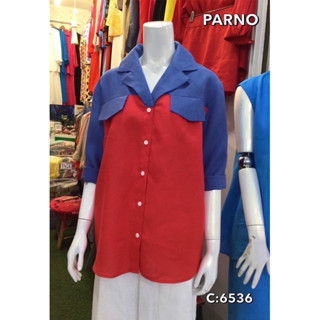 เสื้อลินินแท้ 100%งานป้าย Parno