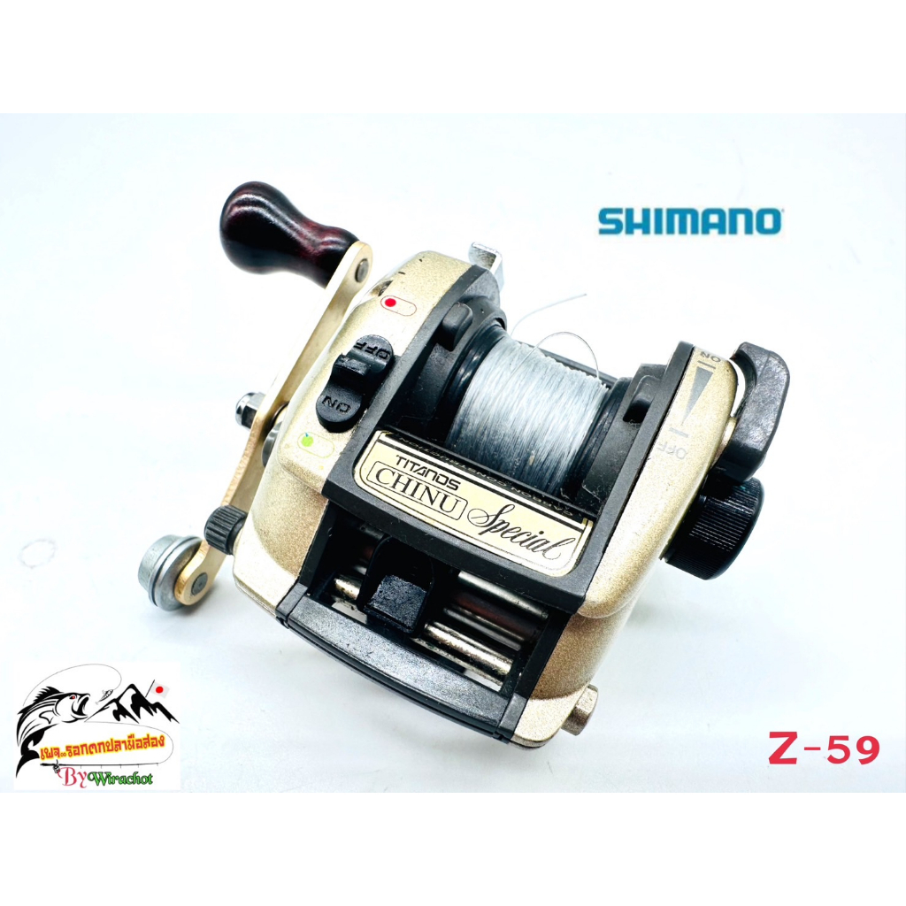 รอก รอกญี่ปุ่น รอกญี่ปุ่นมือ2 รอกตกปลา รอกเบท รอกหยดน้ำ Shimano (ชิมาโน่) Titanos Chino GT-500 (Z-59) รอกเบททรงกลม รอกสป