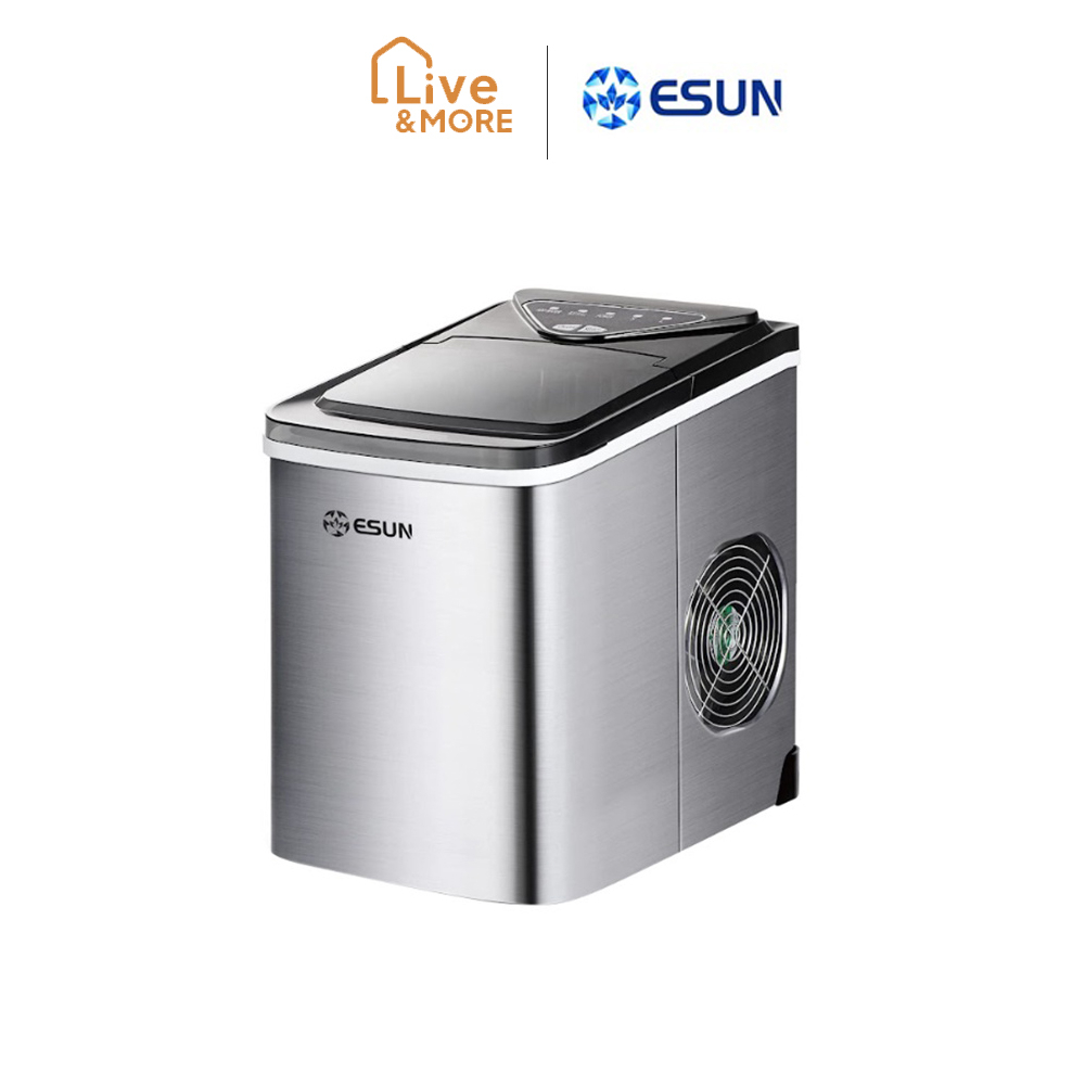 [รับประกันศูนย์ 1 ปี] ESUN Ice Maker อีซัน เครื่องทำน้ำแข็งอัตโนมัติ ทรงหัวกระสุน รุ่น EIM-16S
