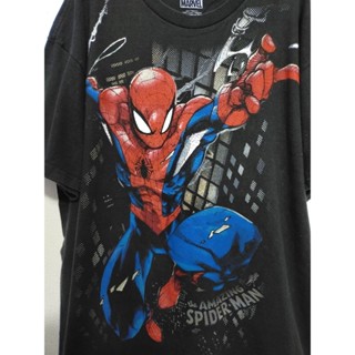 เสื้อยืด มือสอง ลายการ์ตูน Marvel ลาย Spiderman อก 44 ยาว 28