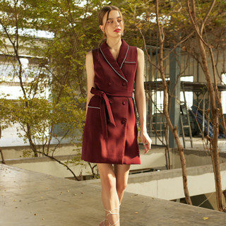 MAVE เดรส รุ่น Vicky Dress Suit Maroon