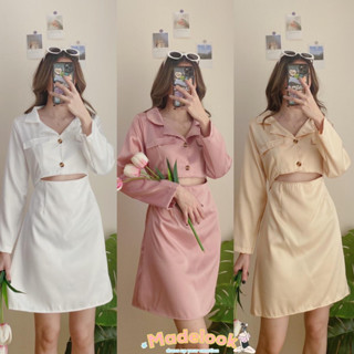 BEBELL DRESS เดรสเชิ้ตแขนยาว เดรสสั้น