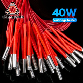 Trianglelab 3D เครื่องพิมพ์6*20มม.12V/24V 40W เครื่องทำความร้อนตลับหมึก100ซม.สำหรับ3D เครื่องพิมพ์สำหรับ PT100 HOTEND Vo