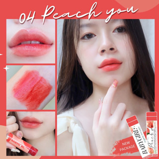 💖Tinted Balm💖พร้อมส่ง💖ปากแห้ง  ลิปบาล์ม ลิปแก้ปากดำ ลิปสี #สี04-PEACH YOU🍑