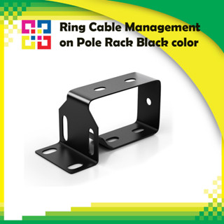 BISMON B1-CMPR-BK Ring Cable Management on Pole Rack Black color