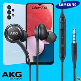 หูฟัง สมอลทอล์ค Samsung แท้ 3.5 mm Aux In-Ear ซัมซุง A13 และทุกรุ่น อินเอียร์ สายผ้าถัก เสียงดีเบสหนัก ควบคุมระดับเสียง