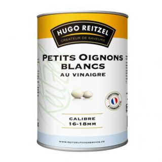 ฮิวโก้ ไรท์เซิล หัวหอมขาวดองในน้ำส้มสายชู 4.1 กก. - White Onions in Vinegar 4.1kg Hugo Reitzel brand