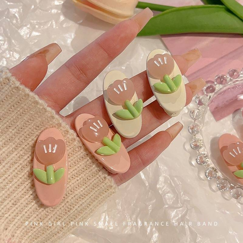 GV-กิ๊บติดผมลายดอกทิวลิปขนาดเล็กน่ารัก (พร้อมส่งจากไทย)