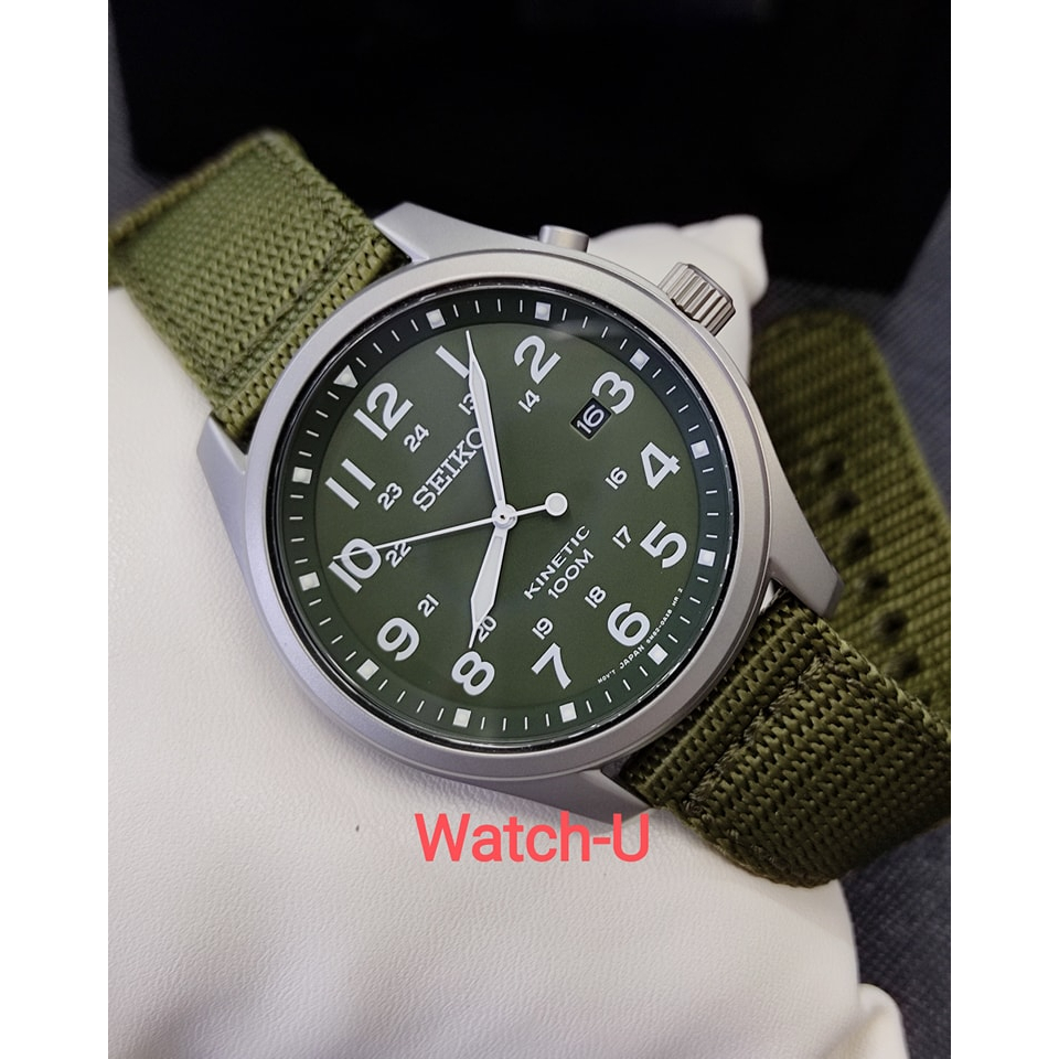 นาฬิกาข้อมือ ผู้ชาย SEIKO Military ระบบ Kinetic รุ่น SKA725P1 SKA725P SKA725