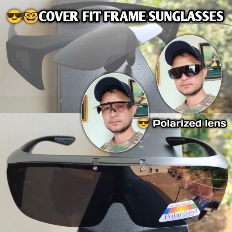 แว่นตากันแดดครอบ เลนส์สามารถเปิดปิดขึ้นลงไดเ Polarized lens
