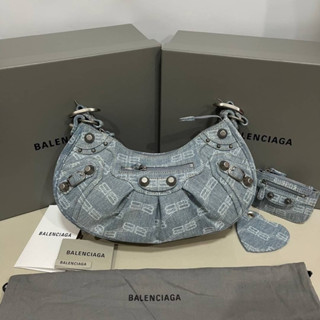 BALENCIAGA LE CAGOLE DENIM BAG กระเป๋าถือ สะพายไหล่ แบรนด์บาลองเซียก้า