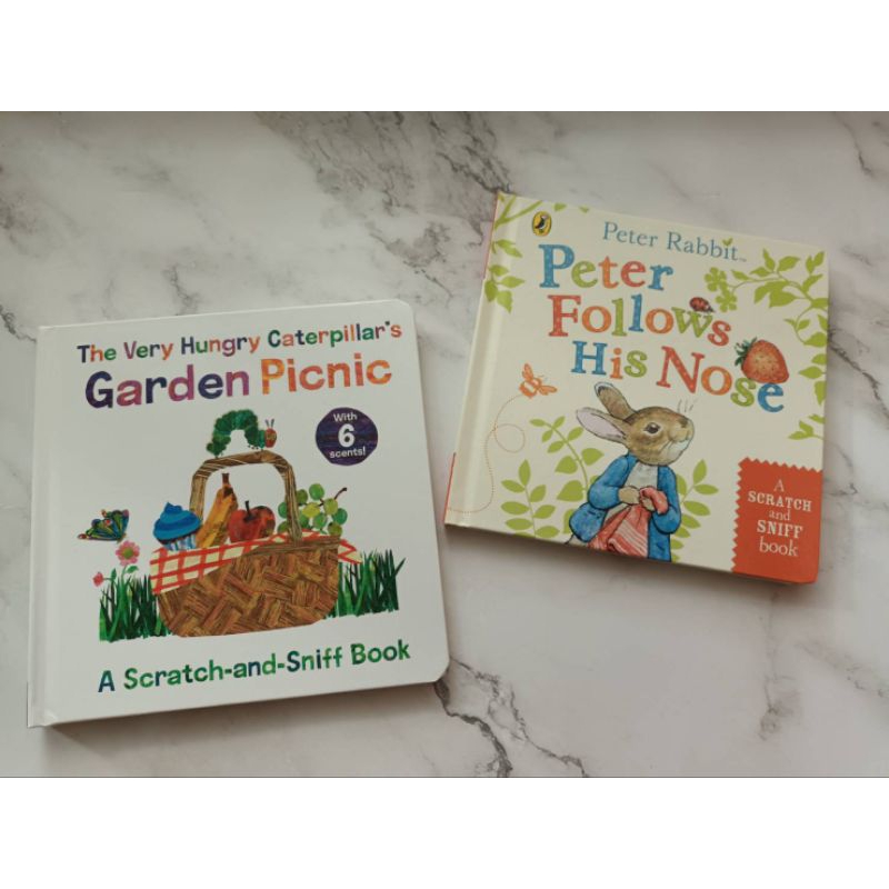 หนังสือมีกลิ่นหอม A Scratch-and-Sniff Book The Very Hungry Caterpillar's Garden Picnic /Peter Follow