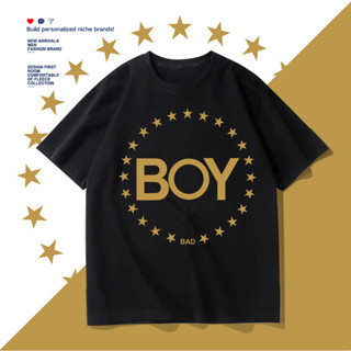 D414 (พร้อมส่ง）เสื้อยืดแขนสั้น สำหรับชายและหญิง.ลายแฟชั่นนานาชาติ ใส่เที่ยวออกกำลังกายได้