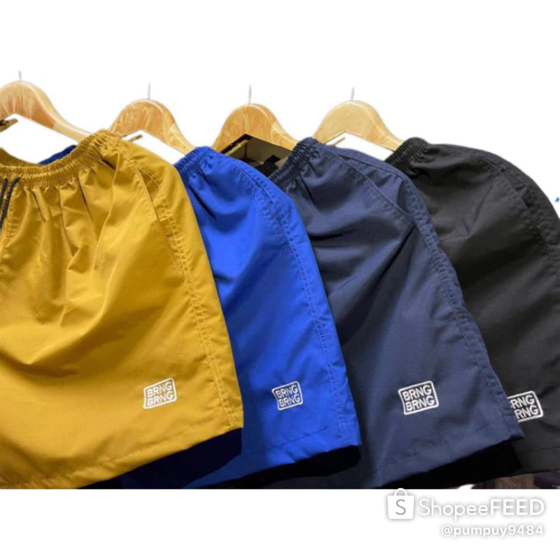กางเกงขาสั้น BRNG BRNG ฟรีไซส์และXL (งานปัก) ผ้าทัสลานแท้100% มี 2 กระเป๋า