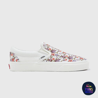 [ของแท้ ส่งฟรี จากไทย] VANS CLASSIC SLIP-ON VINTAGE FLORAL MARSHMALLOW