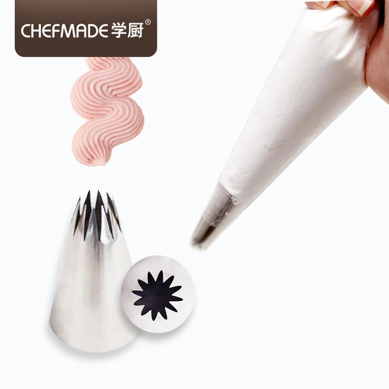 หัวบีบครีม 12 หยัก WK9390 No.22 Chefmade สำหรับแต่งหน้าเค้ก