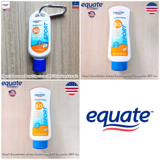 equate® Sport Sunscreen Broad Spectrum SPF 30 or SPF 50 Lotion โลชั่นกันแดด สำหรับผิวหน้าและผิวกาย ขนาดพกพา