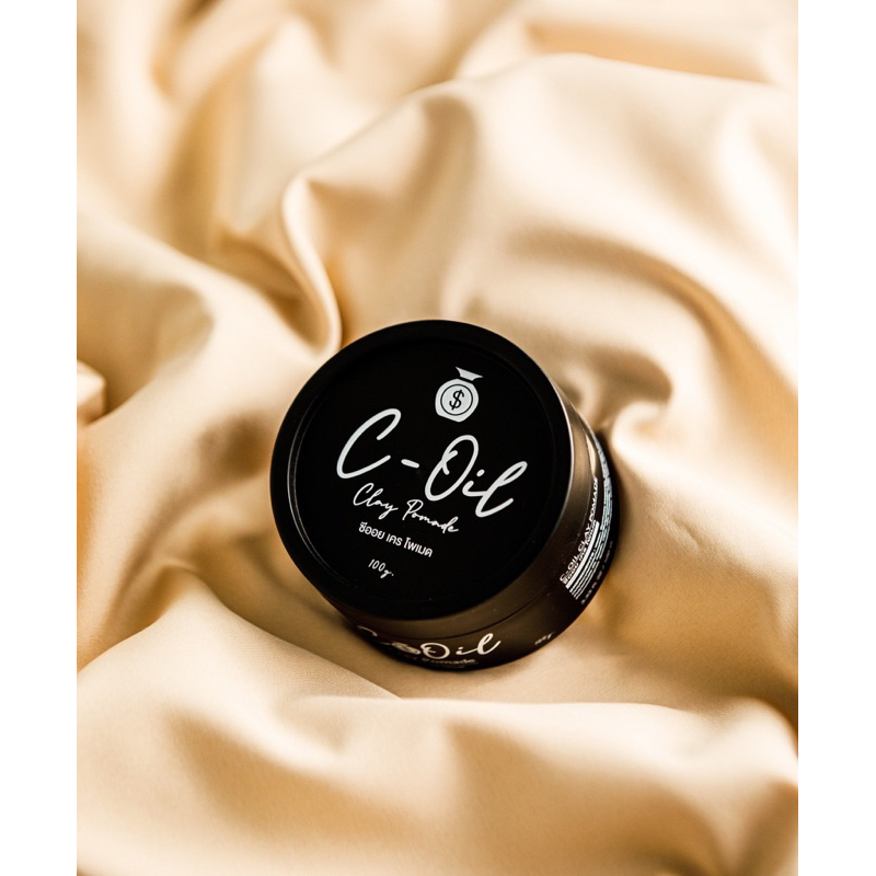 (มีปลายทาง) C oil clay pomade ผลิตภัณฑ์จัดแต่งผม อยู่ทรงเป็นธรรมชาติ ล้างออกง่าย