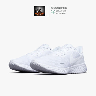 รับประกันของแท้ ✅รองเท้าวิ่งไนกี้ชาย Nike Revolution 5 สี White (BQ3204-103)