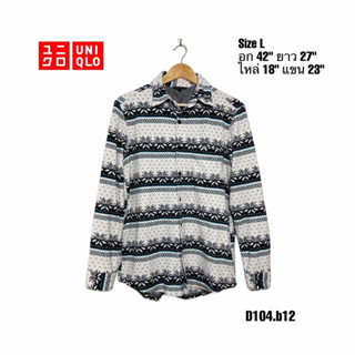 Uniqlo L เสื้อกันหนาวยูนิโคล่ อก 42 ยาว 27 D103.b12