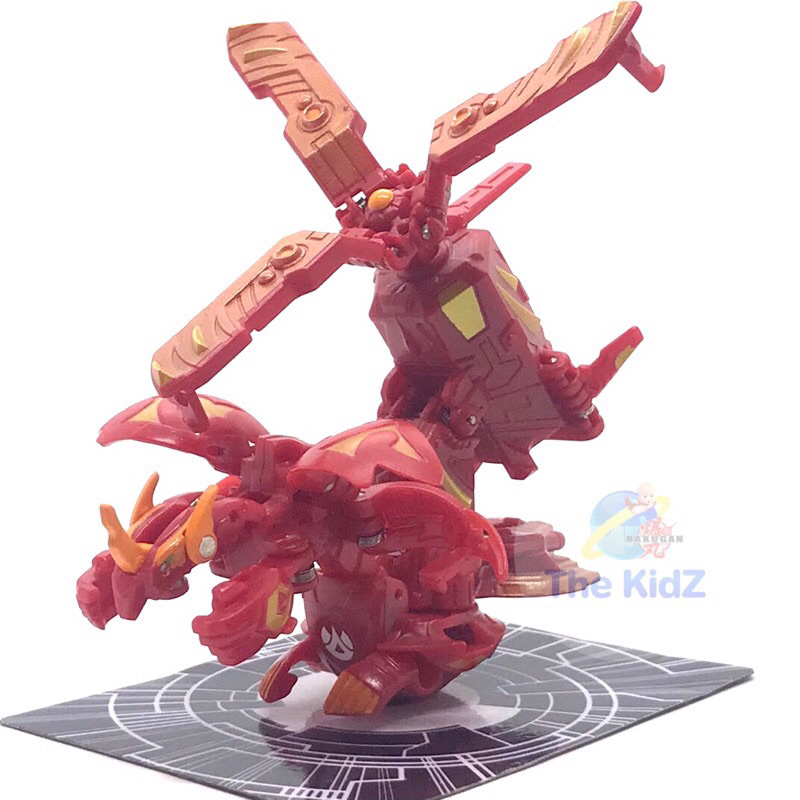 บาคุกัน Bakugan Red Pyrus Blitz Dragonoid + Terrix Gear rare!!