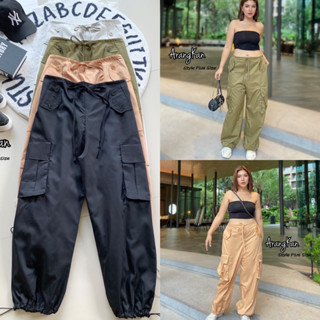 Cargo Pants 🛖🥨🥯  กางเกงเอวสูงขาจั๊มสไตล์เกาหลสาวอวบ