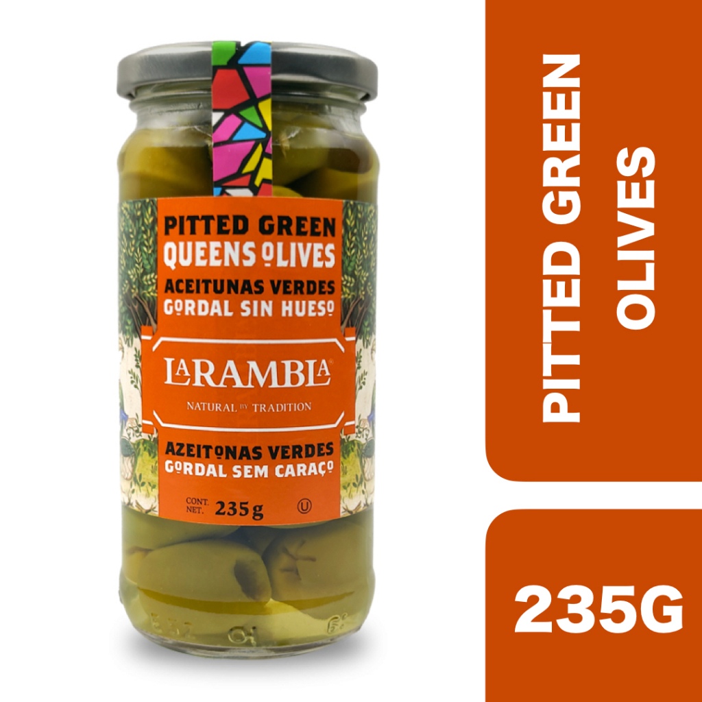 Preserved Vegetables 135 บาท La Rambla Pitted Green Queen Olives 235g ++ ลารัมบลา กรีนควีนโอลีฟ มะกอกเขียวไร้เมล็ด 235ก. Food & Beverages