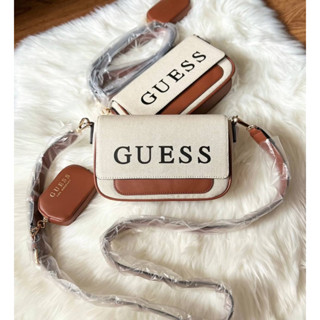 Guess Gelber Mini Foldover Crossbody Bag