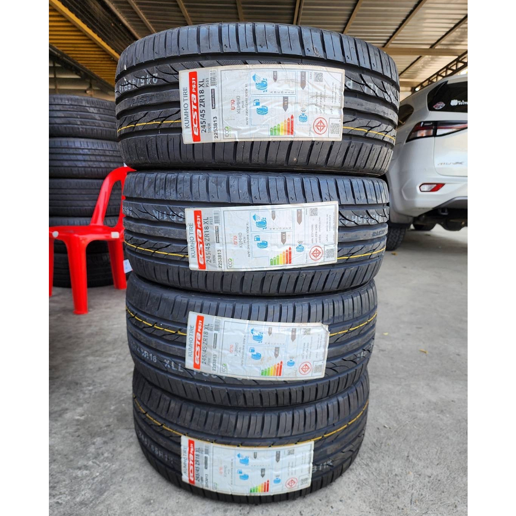 🔴 ยาง "#คัมโฮ" Kumho Ecsta PS31 245/45R18 ปี 22