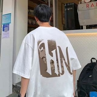 ZM232ฤดูร้อน【M-3XL】เสื้อยืดแขนสั้น ทรงหลวม พิมพ์ลายกราฟฟิค แฟชั่นสำหรับผู้ชาย