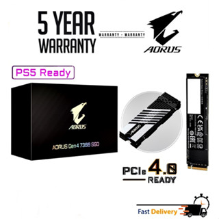 1TB / 2TB SSD (เอสเอสดี) AORUS Gen4 7300 M.2 2280 PCI-Express 4.0 x4, NVMe 1.4 Up to 7300 MB/s 5y.