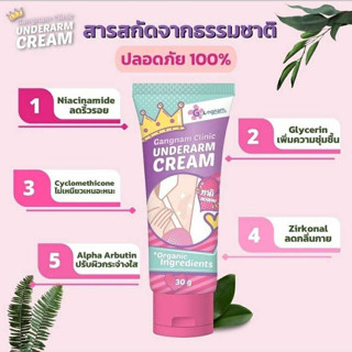 ครีมทารักแร้ขาวกังนัมคลินิก ครีมรักแร้ขาหนีบ ครีมรักแร้กังนัม ขนาด 30g. 1 หลอด ของแท้100%