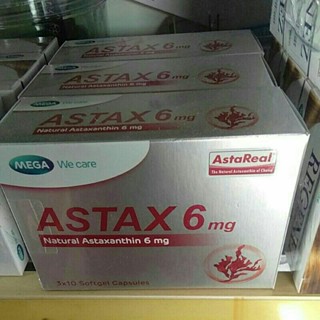 Astax 6 mg  Mega we are astareal แอสแทค 6  สารสกัดจากสาร่ายสีแดง