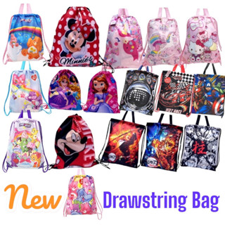 กระเป๋าเป้ถุงหูรูด กระเป๋าใส่ชุดว่ายน้ำ ลายการ์ตูนลิขสิทธิ์ Drawstring Bag กระเป๋าหูหิ้วใส่อุปกรณ์อเนกประสงค์ สินค้ายอดน