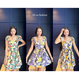 H711-6 เดรสสั้น ผ้าโซญ่า Hi-so fashion