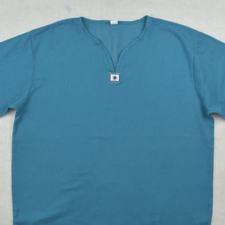 T&P เสื้อพื้นเมืองผ้าสาลู Size 2XL-5XL เสื้อคอวีพระอาทิตย์ [แขนสั้น] เนื้อผ้าบางมากสวมใส่สบาย UNISEX