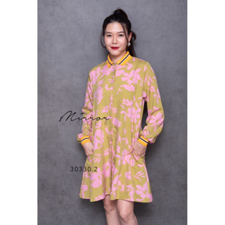 FLeUR de Tu DReSS•• เดรสเชิ้ตลายดอก ทรงเบสิคแต่เก๋ไก๋ มีกระเป๋าล้วงได้2ข้างลำตัว ลายดอก2โทนสีสวยฉ่ำ