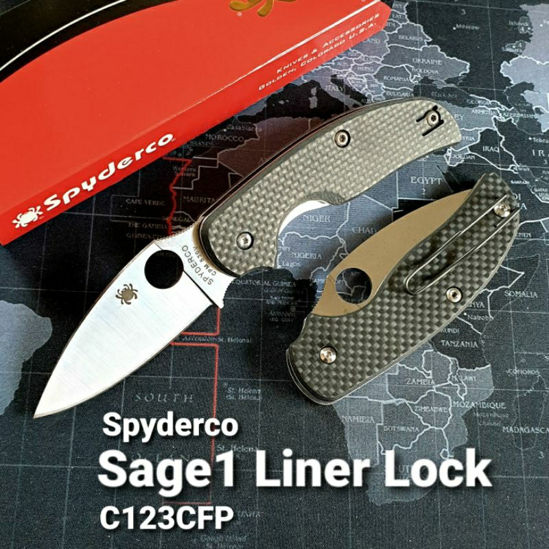 มีดพับ Spyderco Sage1 Liner Lock, C123CFP