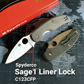 มีดพับ Spyderco Sage1 Liner Lock, C123CFP **Flash SALE