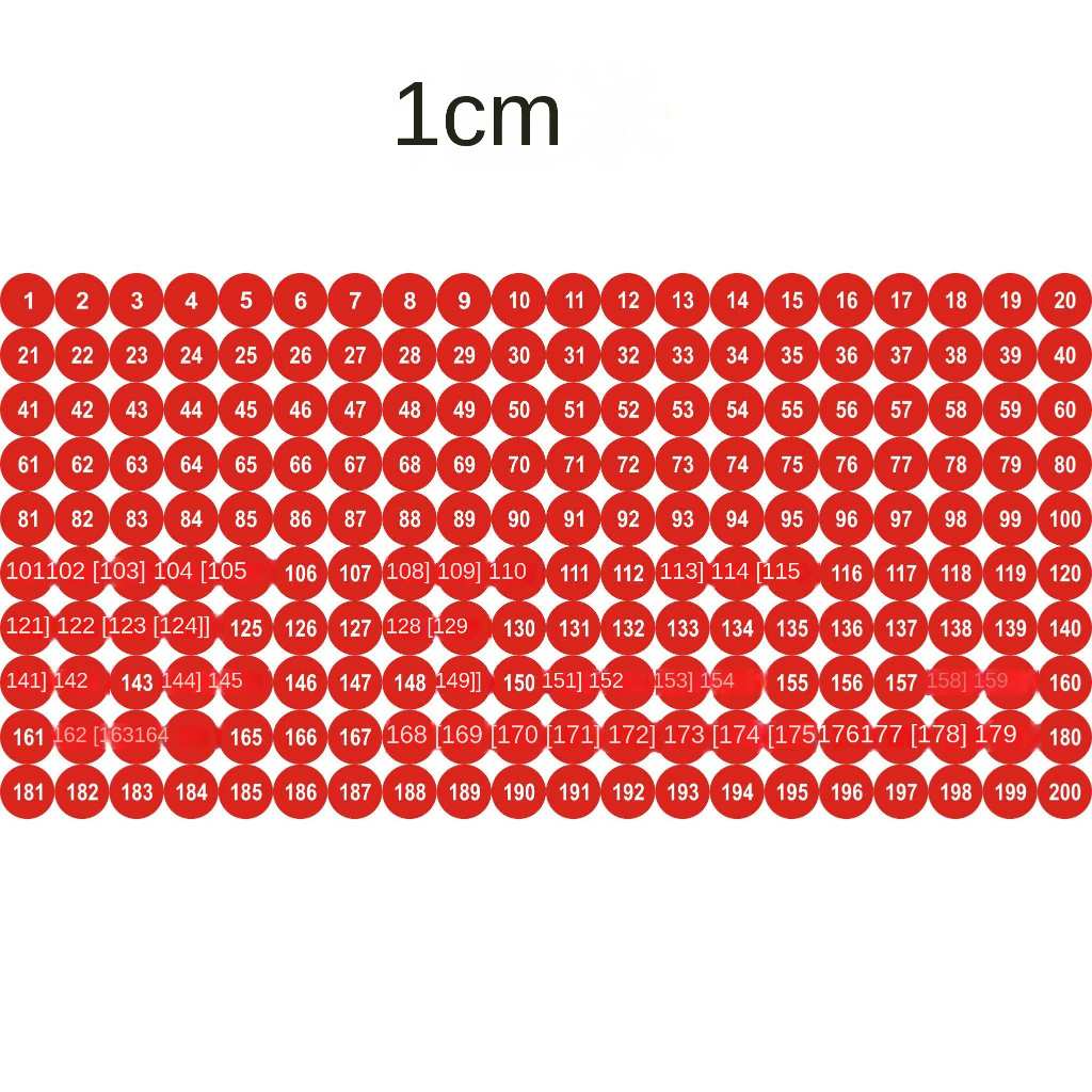 ☒∏☒สติ๊กเกอร์ตัวเลขกาวในตัวกลมขนาดเล็ก สติ๊กเกอร์ตัวเลขกันน้ำ ผู้เล่น หมายเลขรายการ ป้ายสติ๊กเกอร์ ก