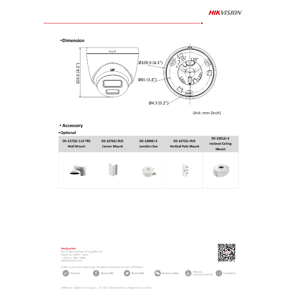 HIKVISION DS-2CD1347G2-L (2.8 mm.) กล้องวงจรปิดระบบ IP 4 ล้านพิกเซล ภาพเป็นสีตลอด 24 ชม. BY BILLIONAIRE SECURETECH - รูปที่ 5