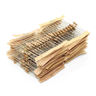 (10ตัว) ตัวต้านทาน 1/2W (0.5W), 1 กิโลโอห์ม - 91 กิโลโอห์ม ความคาดเคลื่อน 5% 10pcs Carbon Film Resistor 1k ~ 91k Ohm