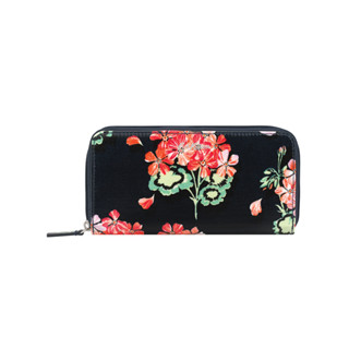 Cath Kidston Continental Zip Wallet Geraniums Navy