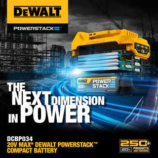DEWALT แบตเตอรี่ Powerstack 20V Max 1.7AH รุ่น DCBP034-B1